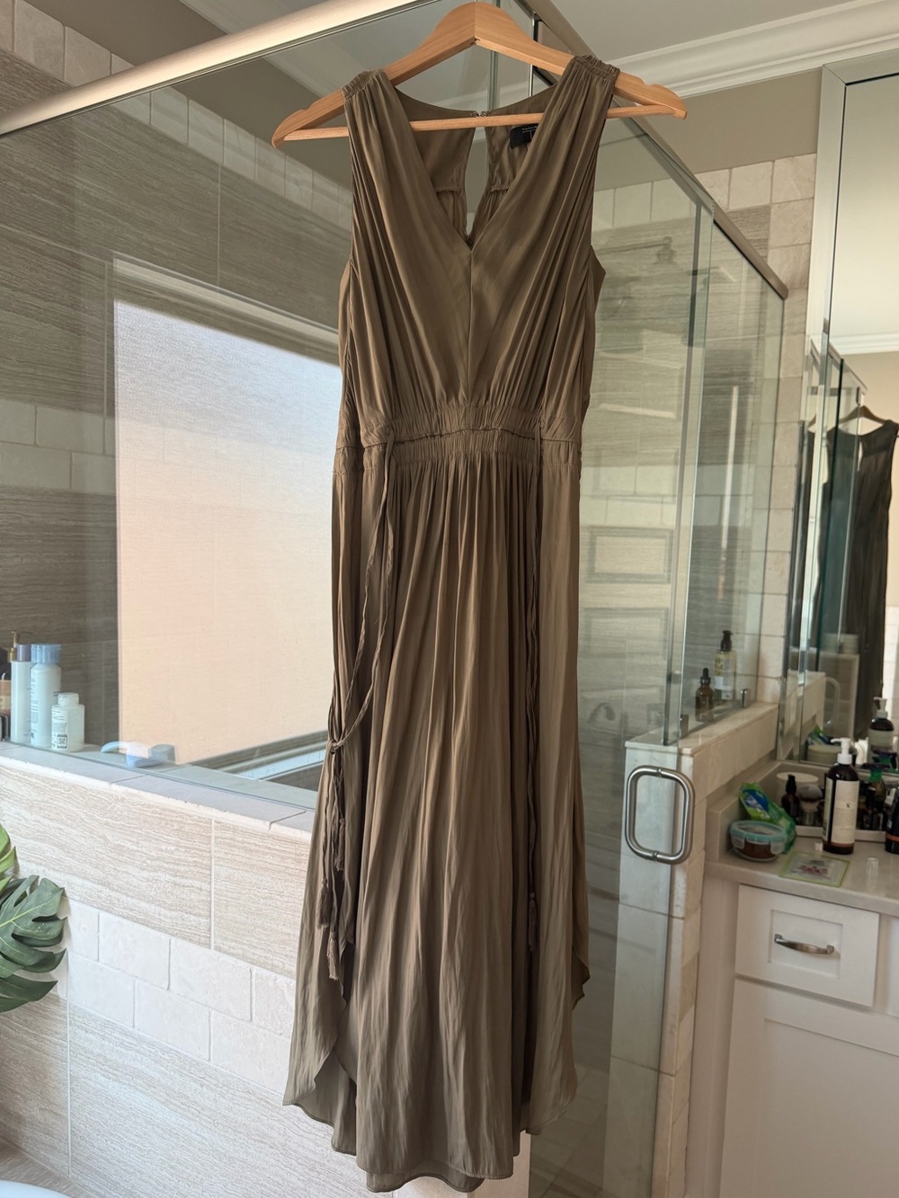 Tahari olive dress